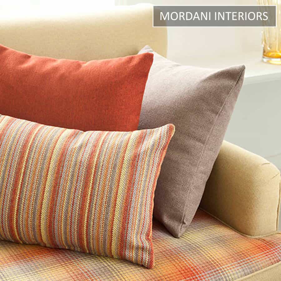 Urban Orange Textured Jacquard Upholstery